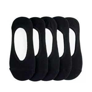 TWO PAIRS Of Women’s Black No See Slip On Socks